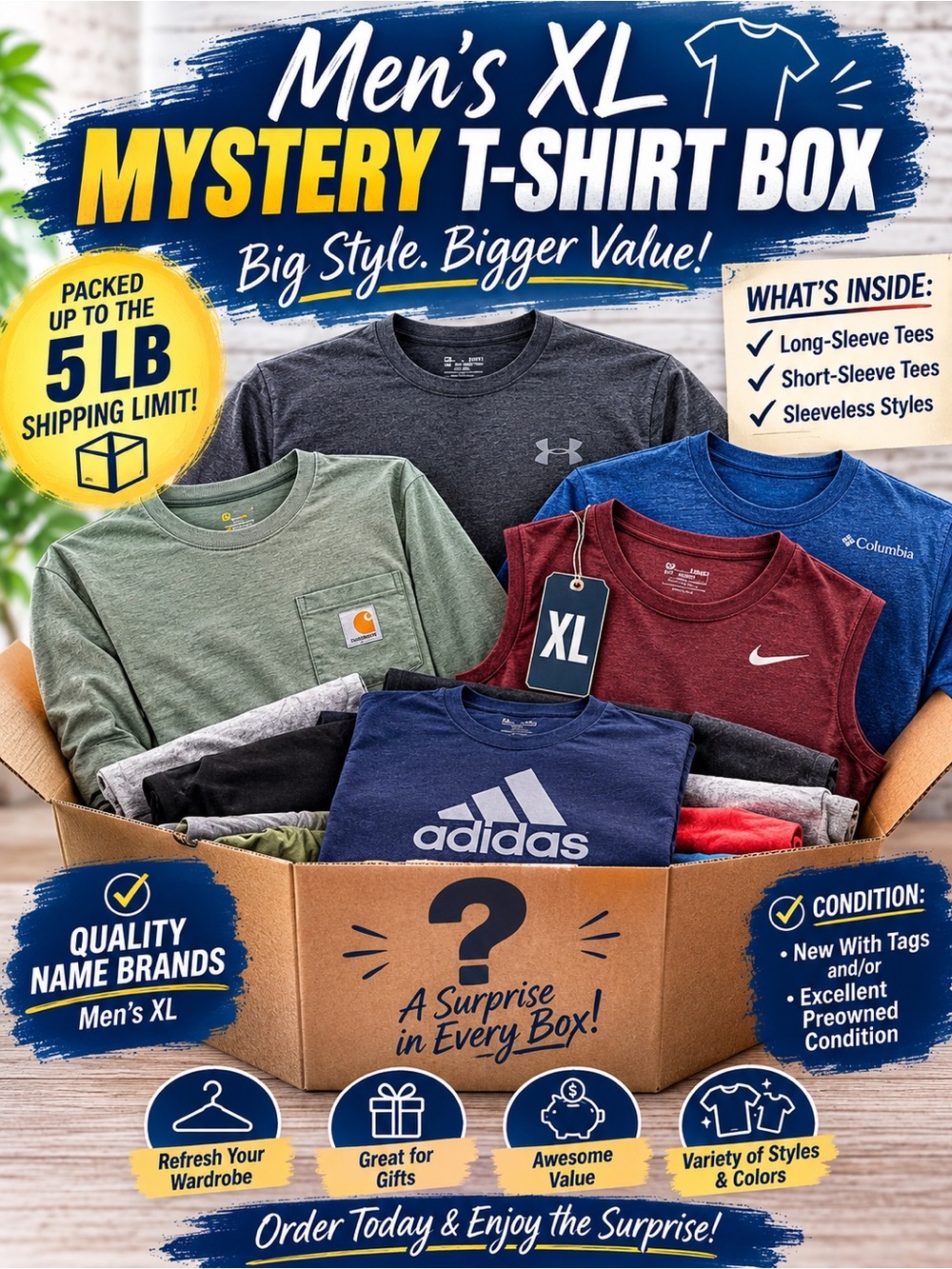 Mega Men’s XL Mystery T-Shirt Box
